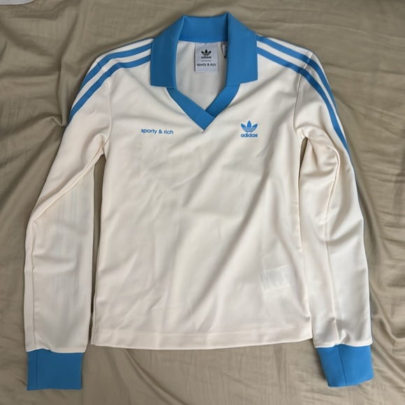 Sporty rich adidas long sleeves jersey tee top, size XXS - Picture 4 of 5